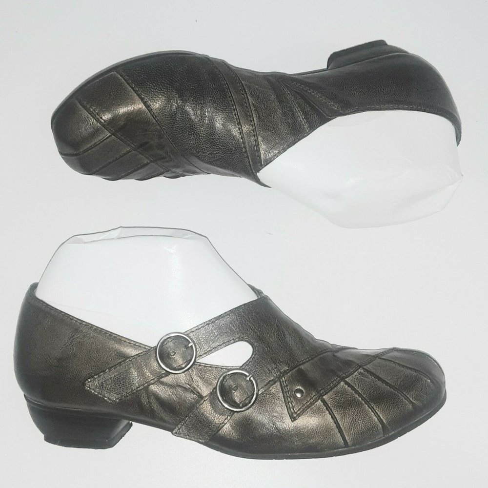 Fidji 6.5 - 7 Women's Loafer Pumps 87018 Wood Heel